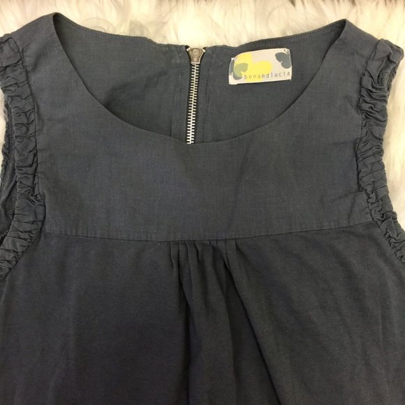 Ben and Lucia Sleeveless Ruffle Trim Soft Top - Picture 7 of 7